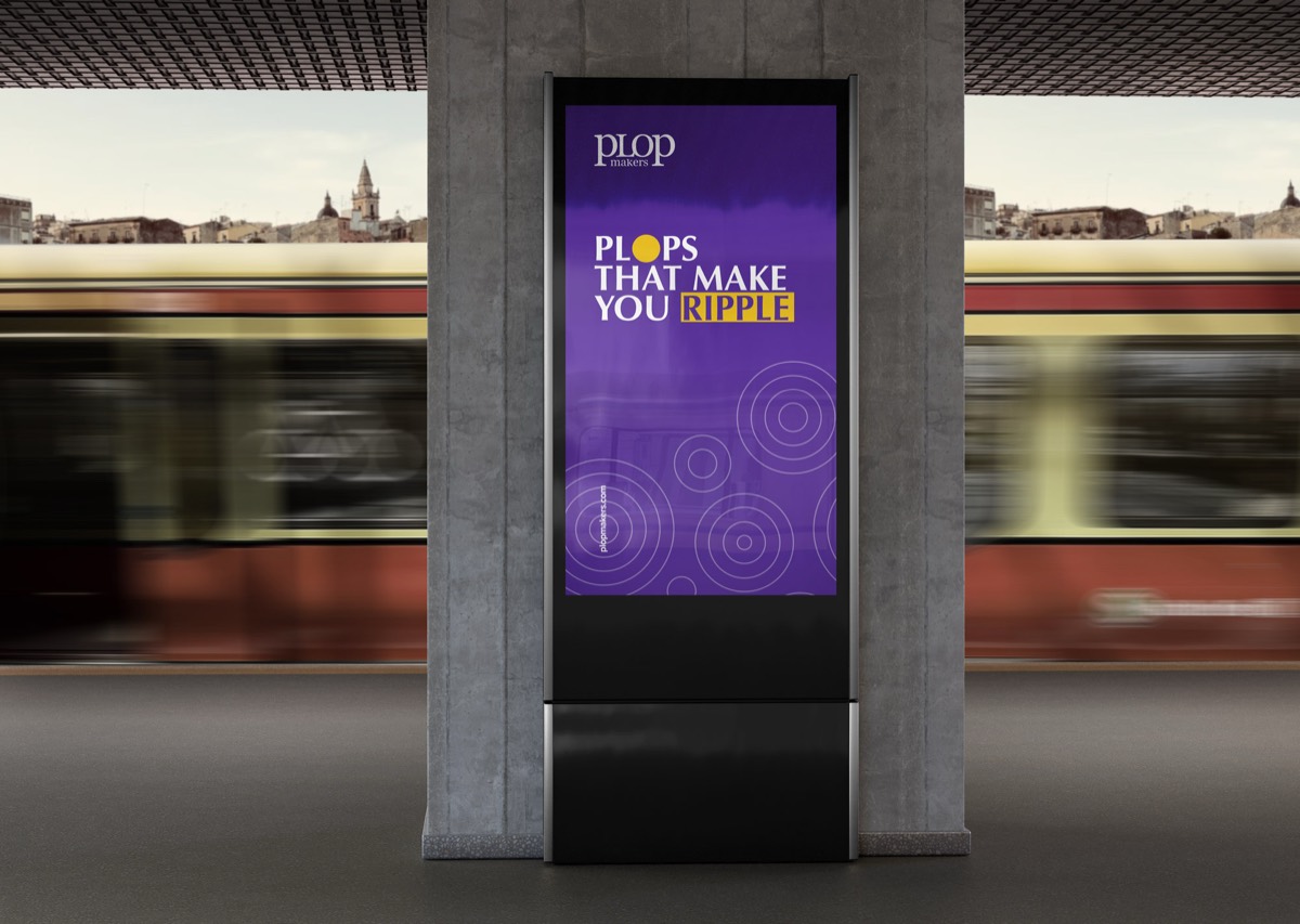 Plop Makers metro station billboard