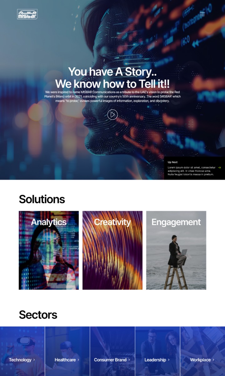 Agency website design