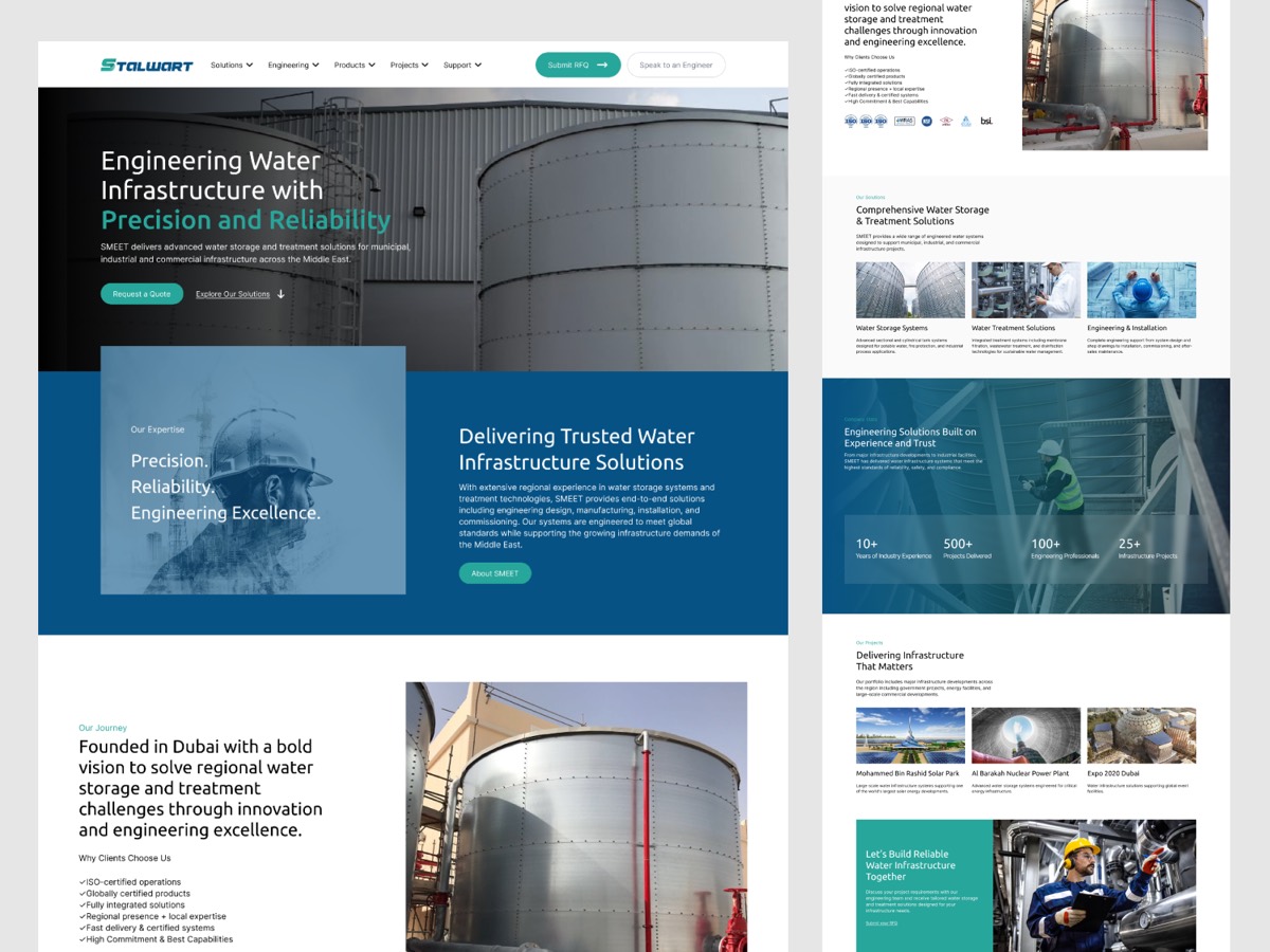 Water infrastructure engineering website