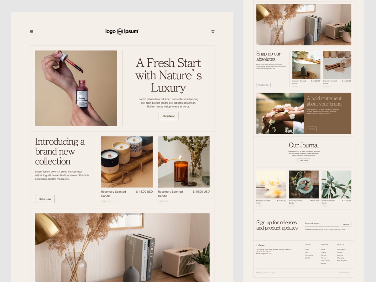Lifestyle brand e-commerce website