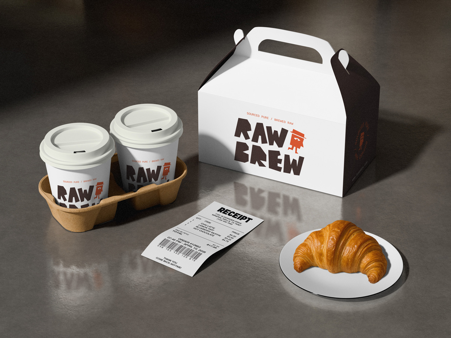 Raw Brew Coffee Branding
